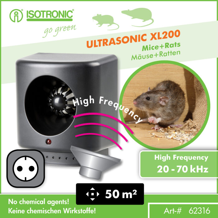 Plašič myší a hlodavcov ISOTRONIC 62316 ULTRASONIC XL 200