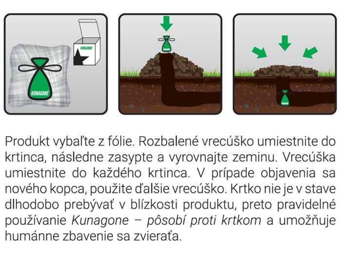 Pachový odpudzovač kún KUNAGONE, set 6 ks