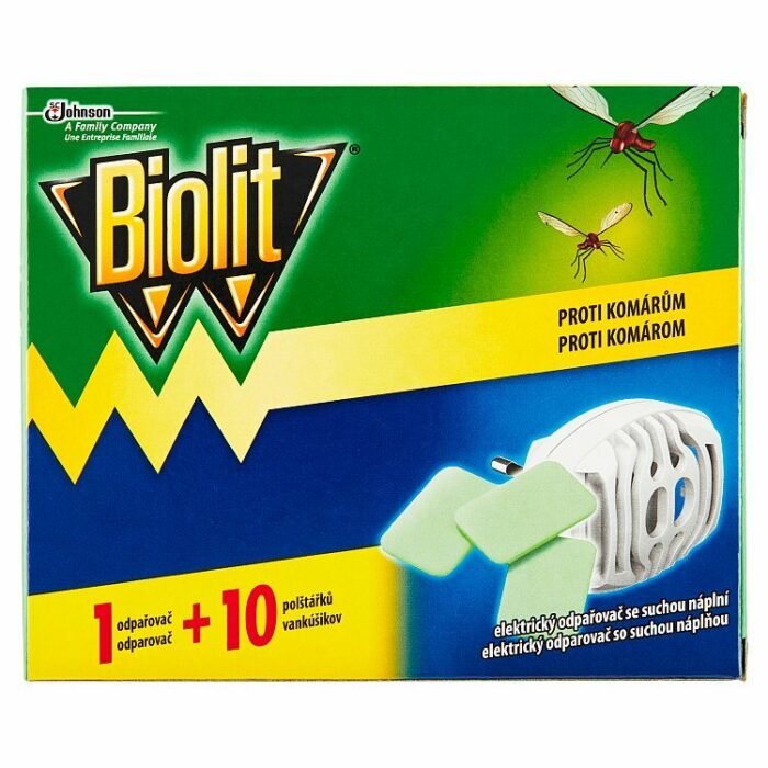 Biolit® elektrický odparovač proti komárom so suchou náplňou 10 vankúšikov