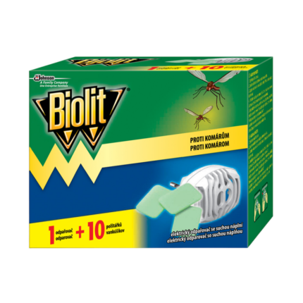 Biolit® elektrický odparovač proti komárom so suchou náplňou 10 vankúšikov