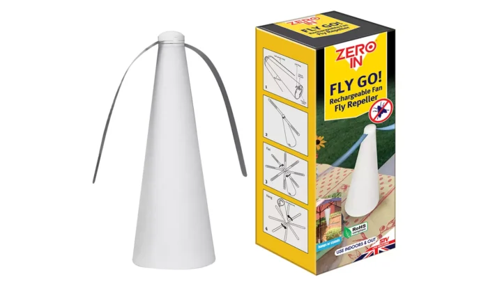 Zero In Fly Go! Nabíjateľný ventilátor proti muchám