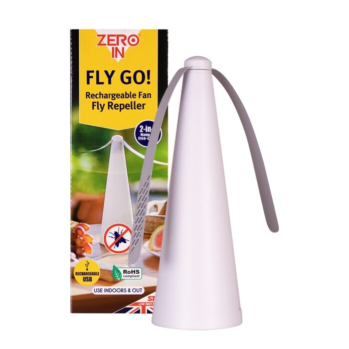 Zero In Fly Go! Nabíjateľný ventilátor proti muchám