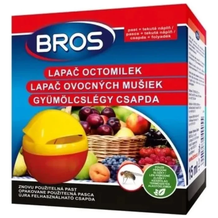 BROS Lapač ovocných mušiek 1ks Finebio eliminátor zápachu 500 ml