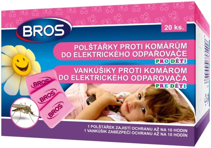 Bros Vankúšiky proti komárom do elektrického odparovača 20 ks Finebio eliminátor zápachu 500 ml